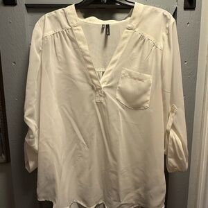 Maurices Cream V-Neck Blouse